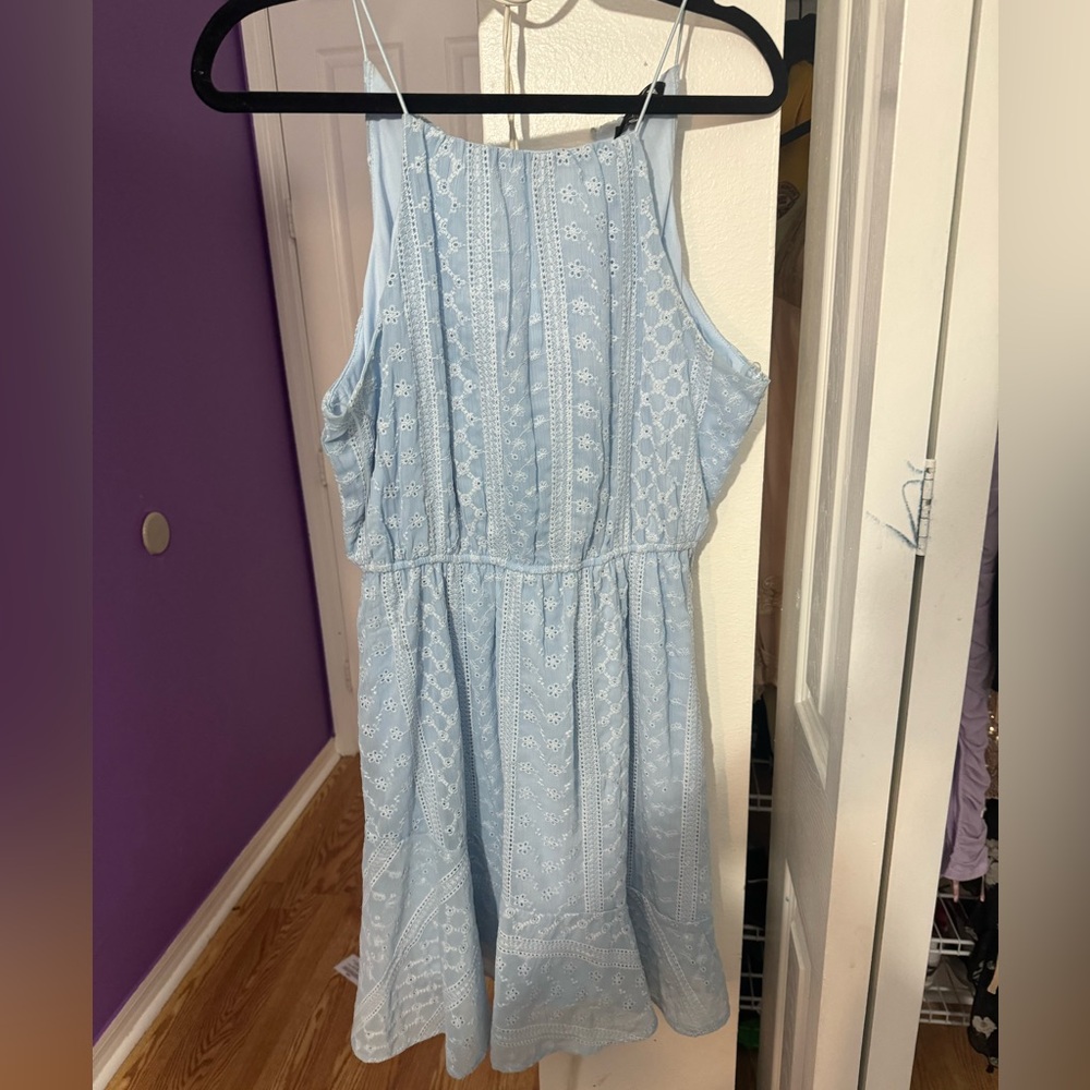 Crystal Doll Light Blue and White Accents Dress